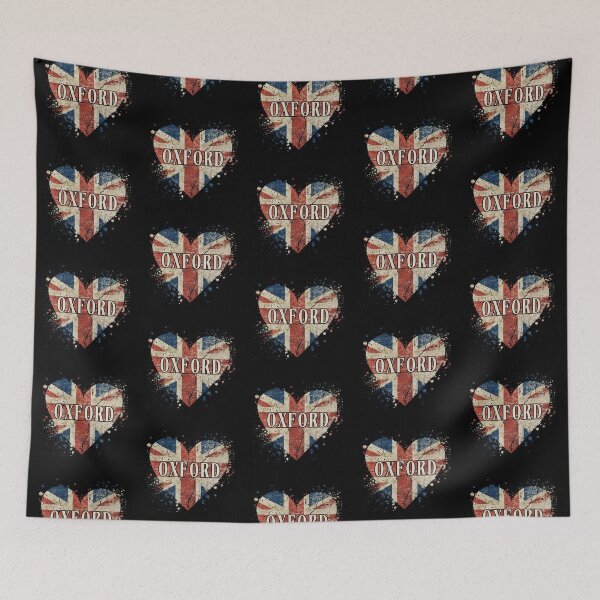 Item preview, England British Oxford UK Heart Union Jack Flag Retro Matching  designed and sold by SunfullyYours.