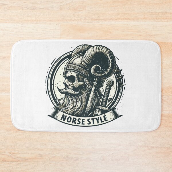 Item preview, Norse Style Beard Viking Skull designed and sold by TomFrontierArt.
