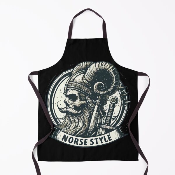 Item preview, Norse Style Beard Viking Skull designed and sold by TomFrontierArt.