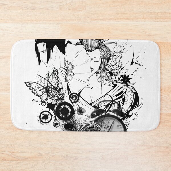 Item preview, Black and white outline anime print designed and sold by Iuliia Nerd.