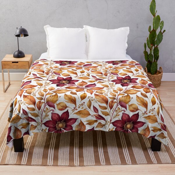 Item preview, Burgundy & Gold Botanical Florals designed and sold by gjsart.