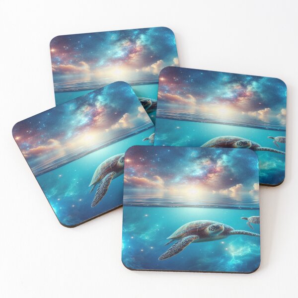 Item preview, Galactic Turtles - Ocean Meets Space Shower Curtain designed and sold by Naomi Gutierrez Parrish.