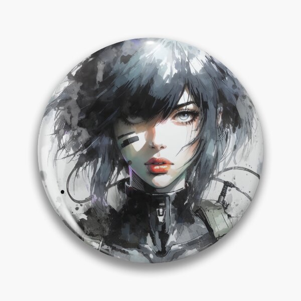 Item preview, Motoko Kusanagi Ghost in the shell watercolour illustration designed and sold by spankyspangler.