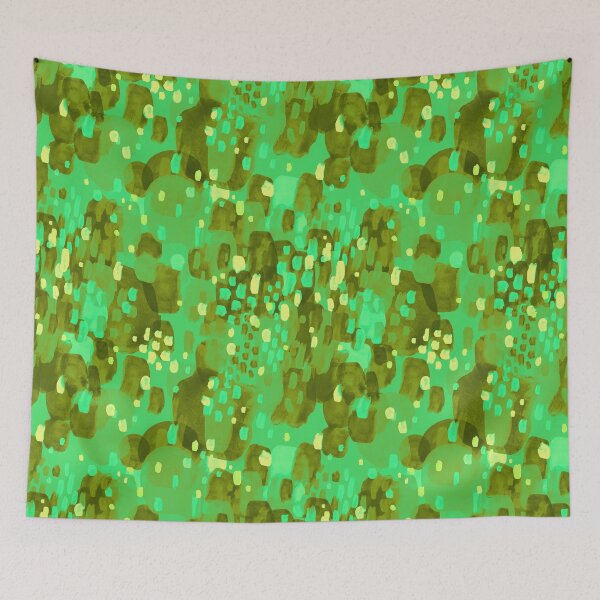 Item preview, End of Summertime Abstract Brush Strokes - Olive and mint Green designed and sold by klossisch.