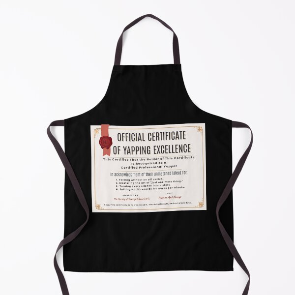 Item preview, Funny Official Certificate Of Yapping Excellence | Yapper | Professional Yapper designed and sold by HosvPrint .s.