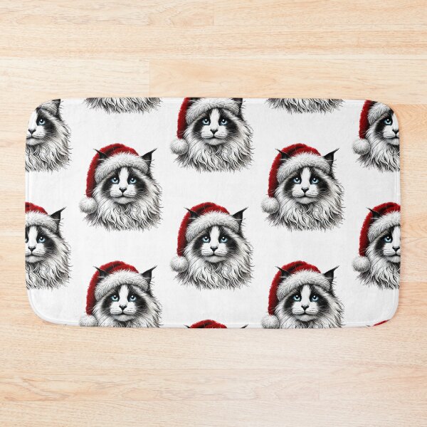 Item preview, Ragdoll Cat Santa Hat Christmas Shirt - Festive Tee for Cat Lovers designed and sold by BlankCanvasHaHa.