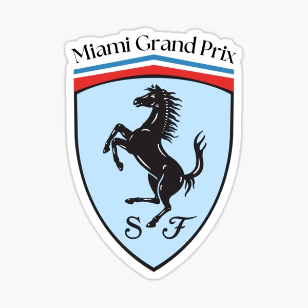 Formula One Ferrari Miami Merch Sticker