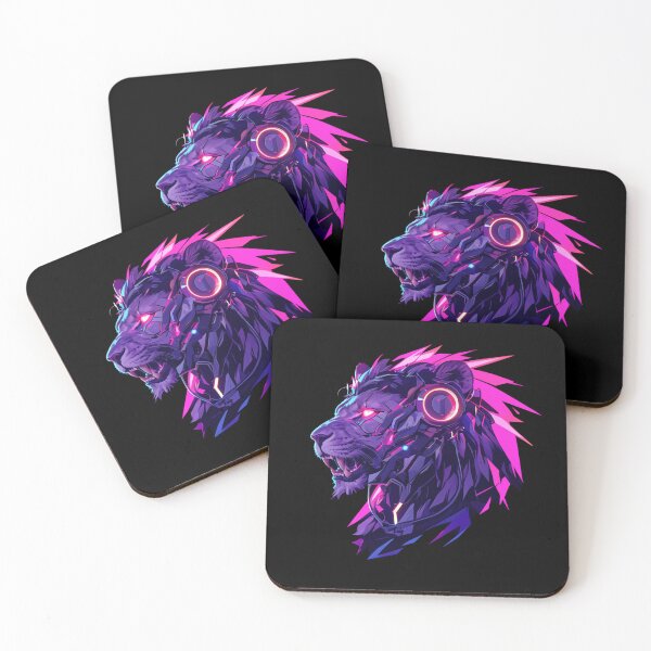 Artikelvorschau, Cyber Black Lion / / Schwarzer Löwe / / Cooles Tier / / Cyber-Tier / / Tierkunst / / Tierkrieger / / Niedliche Tierkunst / / Ästhetische Gaming-Aufkleber entworfen und verkauft von SMARTKIT DESIGNAGENCY.