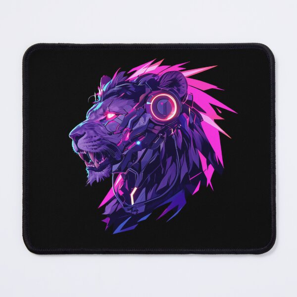 Item preview, Cyber Black Lion // Black Lion // Cool Animal // Cyber Animal // Animal Art // Animal Warrior // Animal Cute Art // Gaming Aesthetic stickers designed and sold by SMARTKIT  DESIGNAGENCY.