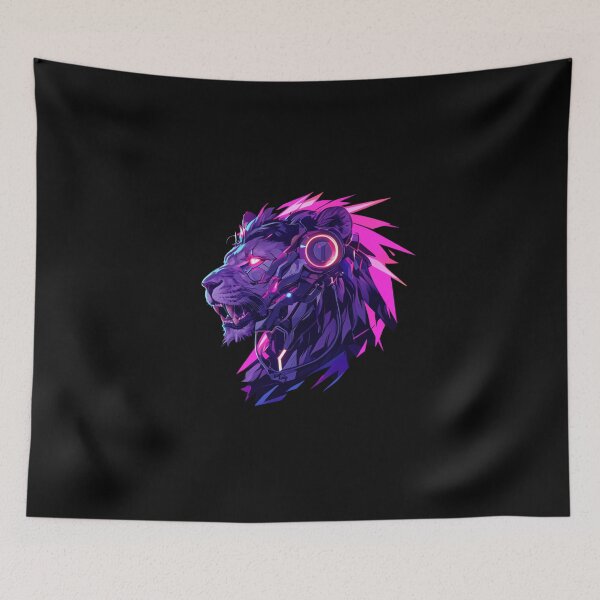 Artikelvorschau, Cyber Black Lion / / Schwarzer Löwe / / Cooles Tier / / Cyber-Tier / / Tierkunst / / Tierkrieger / / Niedliche Tierkunst / / Ästhetische Gaming-Aufkleber entworfen und verkauft von SMARTKIT DESIGNAGENCY.