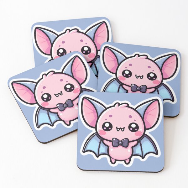 Item preview, Pink and Blue Kawaii Vampire Bat designed and sold by Kawaiidiss.