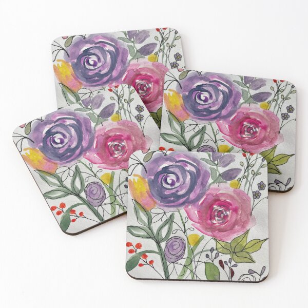 Item preview, Rose Bouquet Watercolor and Pen Multimedia designed and sold by LakeArtWorks.