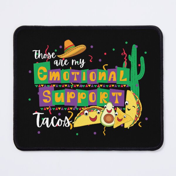Item preview, Emotional Support Tacos (for dark background) designed and sold by CeliacAmnesiac.