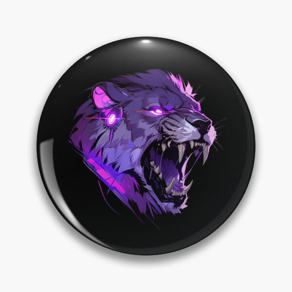 Item preview, Cyber Black Lion // Black Lion // Cool Animal // Cyber Animal // Animal Art // Animal Warrior // Animal Cute Art // Gaming Aesthetic stickers designed and sold by SMARTKIT  DESIGNAGENCY.