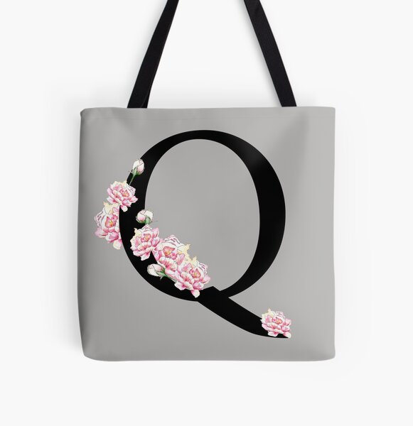 Item preview, Letter Q - Peonies Floral uppercase Alphabet Watercolor  designed and sold by ArtOlB.