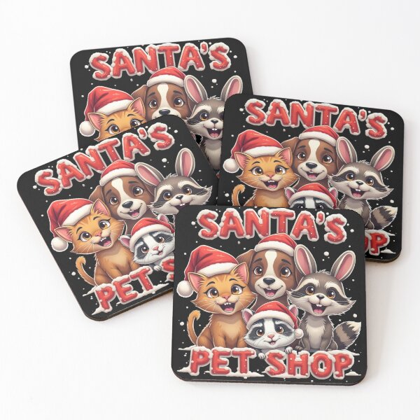 Artikelvorschau, Weihnachtsmanns Tierhandlung entworfen und verkauft von Digital Art and Funny Pets.