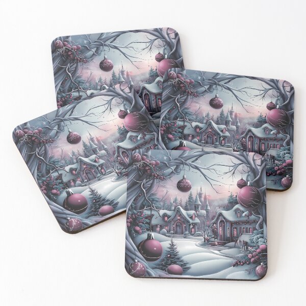 Item preview, Magical houses in a fairy-tale forest. A fairy-tale winter landscape. designed and sold by MagelliShop.