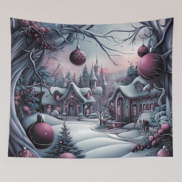 Item preview, Magical houses in a fairy-tale forest. A fairy-tale winter landscape. designed and sold by MagelliShop.