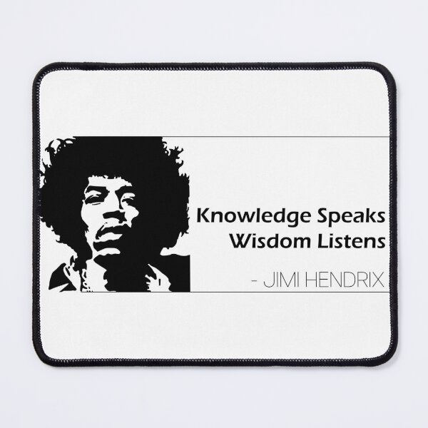 Aperçu de l'œuvre Jimi Hendrix - La connaissance parle, la sagesse écoute créée et vendue par RedRockOutlet.
