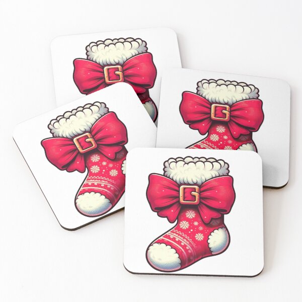 Item preview, Santa's Red Sock And a bow designed and sold by Wear & Wonder.