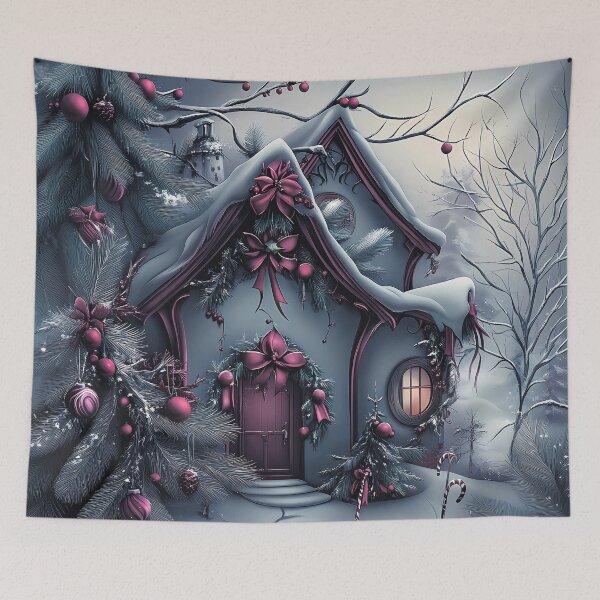 Item preview,  A magical house in a fairy-tale forest. A fairy-tale winter landscape. designed and sold by MagelliShop.