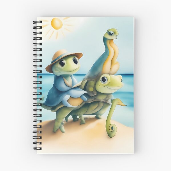 Item preview, Turtle, Frog, Snake, Seahorse Critters on an Ocean Beach designed and sold by Twittlefish.