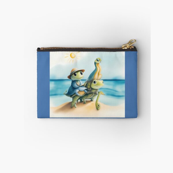 Item preview, Turtle, Frog, Snake, Seahorse Critters on an Ocean Beach designed and sold by Twittlefish.
