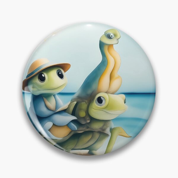 Item preview, Turtle, Frog, Snake, Seahorse Critters on an Ocean Beach designed and sold by Twittlefish.