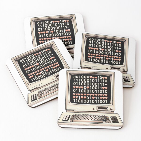 Item preview, Binary Love: Retro Tech Heartbeat designed and sold by EBotto1.