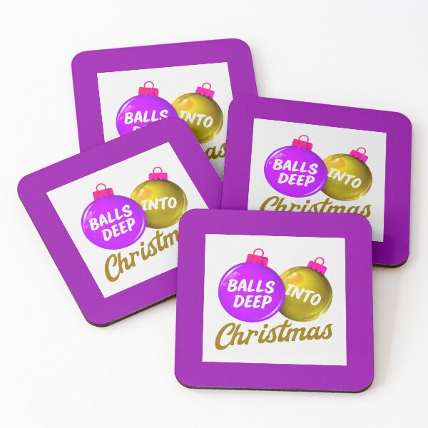 Item preview, Balls Deep Into Christmas - Funny Holiday Meme in Gold designed and sold by Earth Nature Creations.
