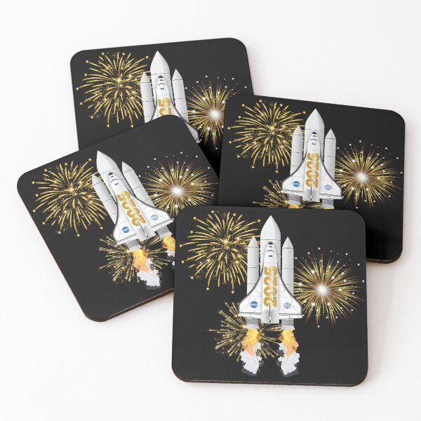 Item preview, Happy New Year 2025 Space Rocket designed and sold by JantarBee.