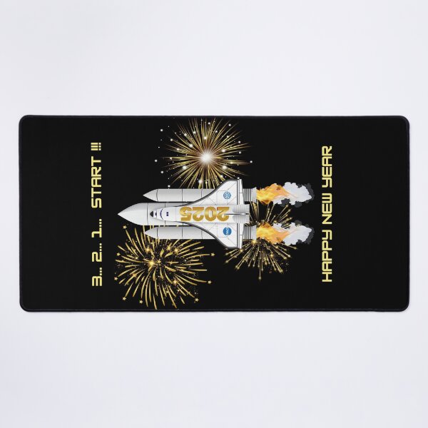 Item preview, Happy New Year 2025 Space Rocket designed and sold by JantarBee.