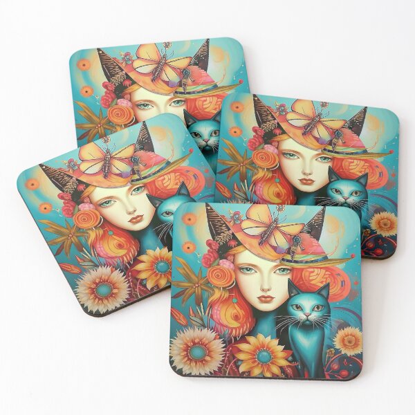 Item preview, Beautiful girl with a cat. designed and sold by Natalia-Vlad.