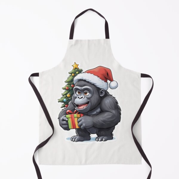 Artikelvorschau, Weihnachts-Cartoon-Gorilla entworfen und verkauft von Krieghorn.
