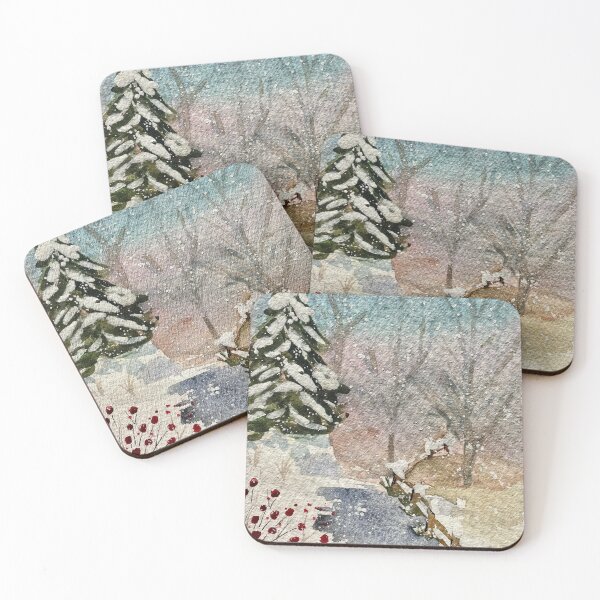 Item preview, Watercolor Winter Landscape designed and sold by LakeArtWorks.