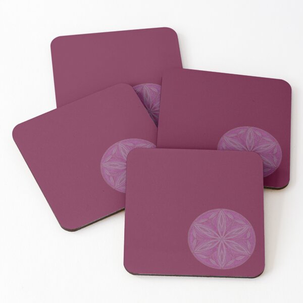 Item preview, Flower of Life Mandalas: 203 - Fucsia Flow Dark Pink Snowflake designed and sold by SonoSonoStudio.