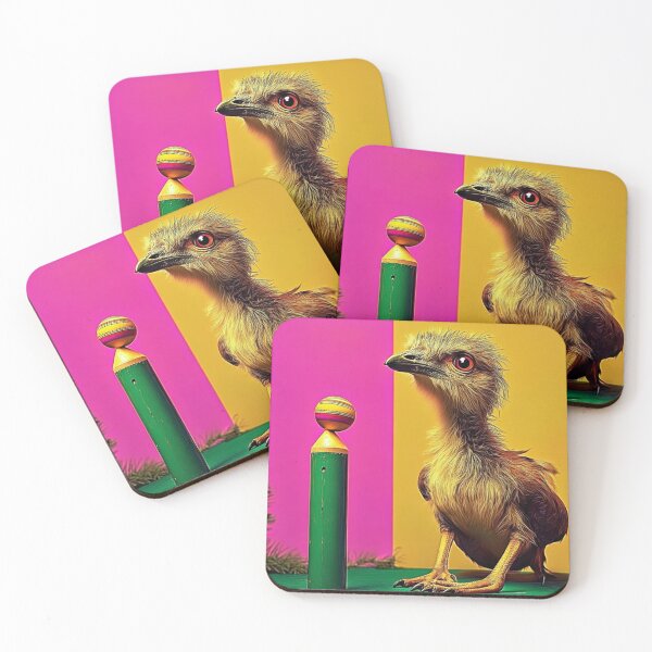 Item preview, Emu playing  cricket  designed and sold by PixcelStudioB.