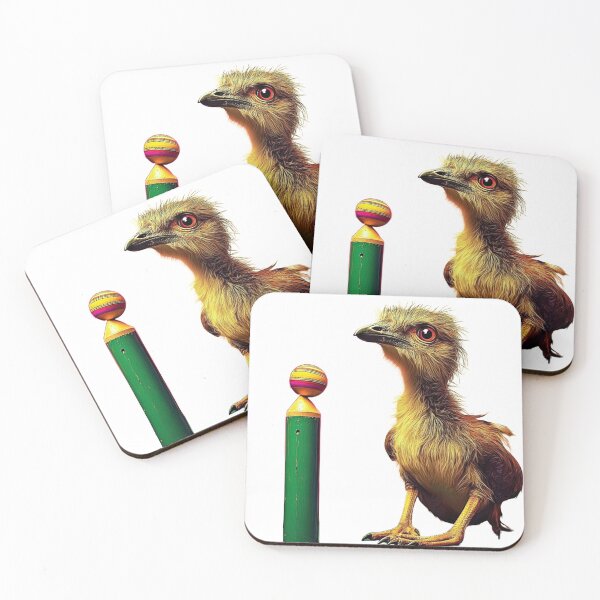 Item preview, Emu playing  cricket  designed and sold by PixcelStudioB.