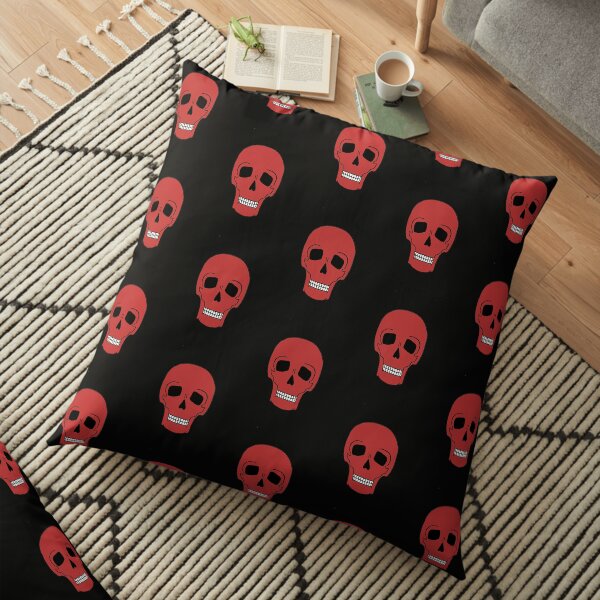 Red Skull Floor Pillow