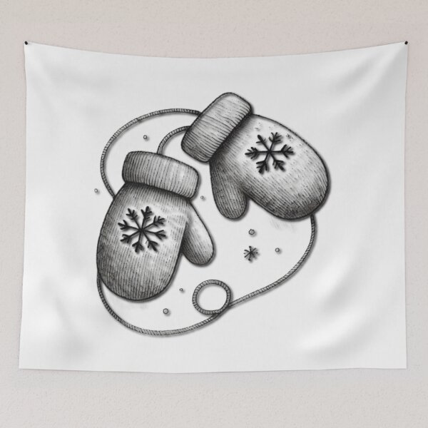 Item preview, Cozy Winter Mittens - Rustic Snowflake Design designed and sold by HopeLoom.