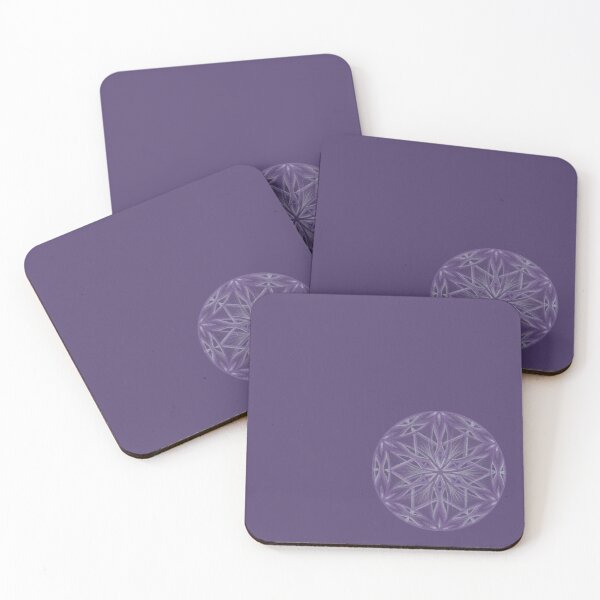 Item preview, Flower of Life Mandalas: 220 - Dark Purple Grape Snowflake designed and sold by SonoSonoStudio.