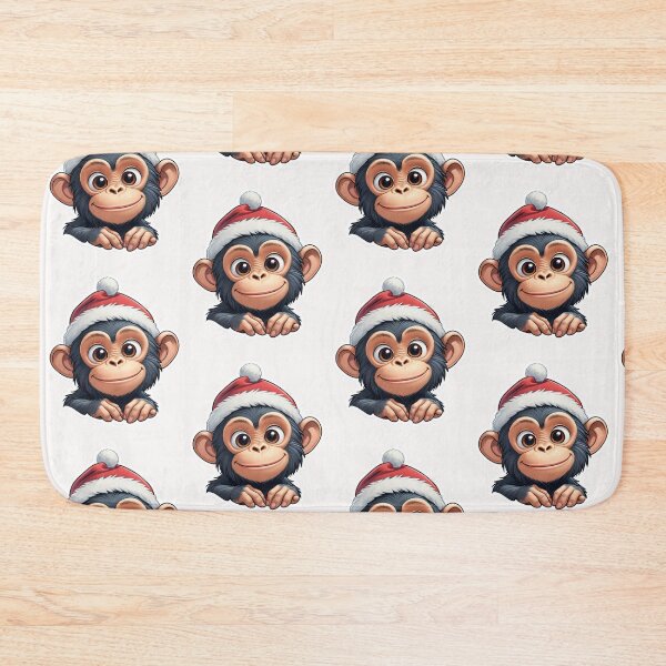 Item preview, Christmas Cartoon Chimpanzee designed and sold by Krieghorn.