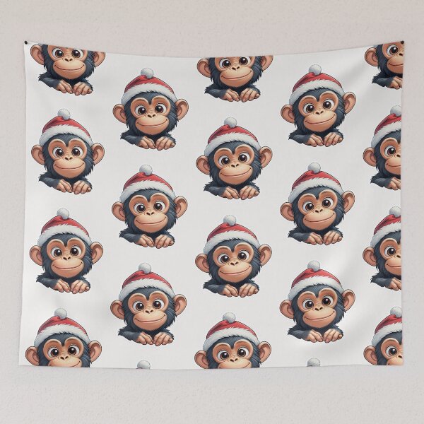 Item preview, Christmas Cartoon Chimpanzee designed and sold by Krieghorn.