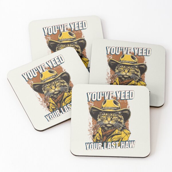 Item preview, You've Yeed Your Last Haw Cute Adorable Funny Cowboy Cat Ver 5 Funny Cowboy Quotes designed and sold by thecatcouch.