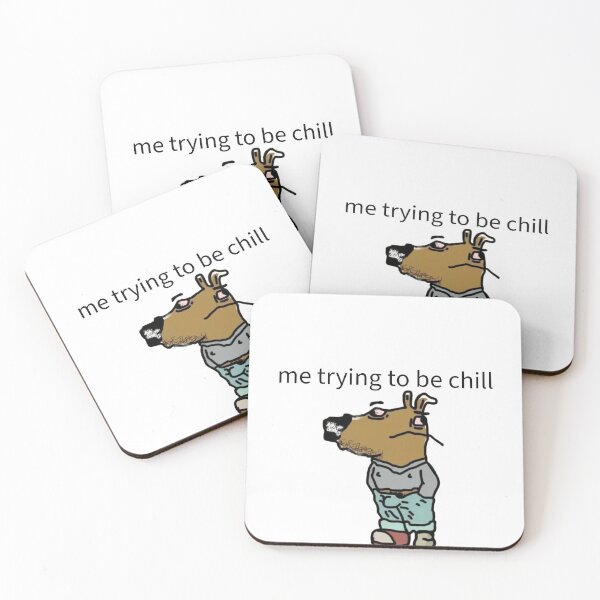 Item preview, chill guy meme (except he is not chill at all) designed and sold by ella-88.