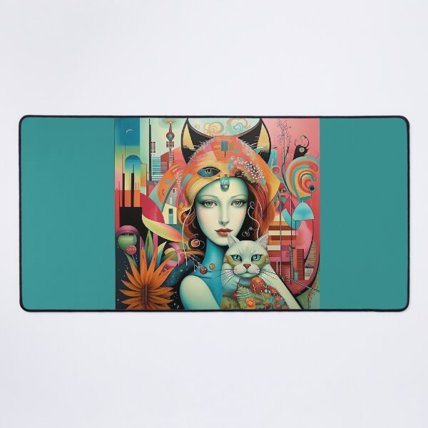 Item preview, Beautiful girl with a cat. designed and sold by Natalia-Vlad.