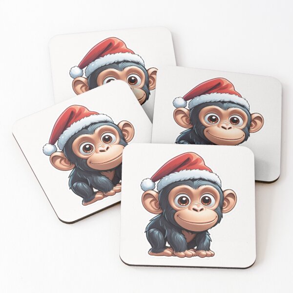 Item preview, Christmas Cartoon Chimpanzee designed and sold by Krieghorn.