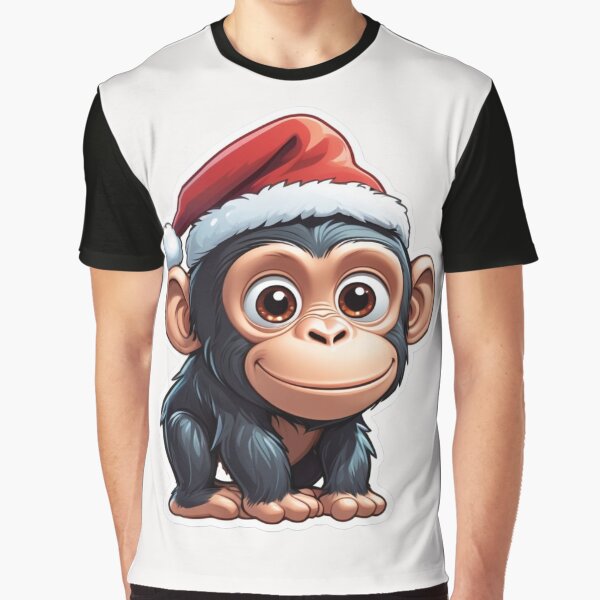 Item preview, Christmas Cartoon Chimpanzee designed and sold by Krieghorn.