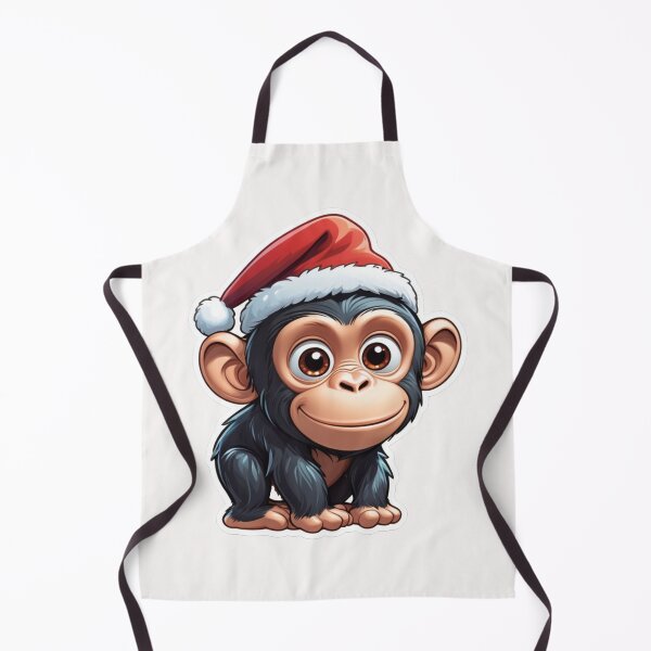 Item preview, Christmas Cartoon Chimpanzee designed and sold by Krieghorn.