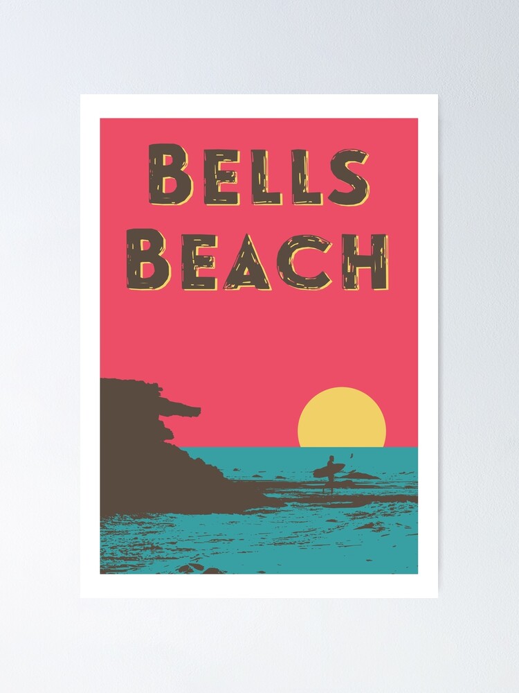 "Bells Beach Travel Poster" Poster for Sale by AaronKinzer Redbubble